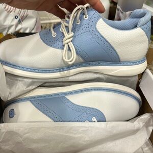 White and Blue STROLL promenade Golf Shoes